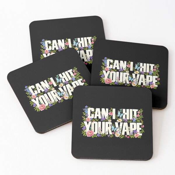 Item preview, Can I Hit Your Vape Funny Floral Retro Vaping Joke designed and sold by NinigFox.