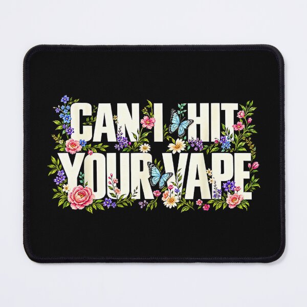 Item preview, Can I Hit Your Vape Funny Floral Retro Vaping Joke designed and sold by NinigFox.