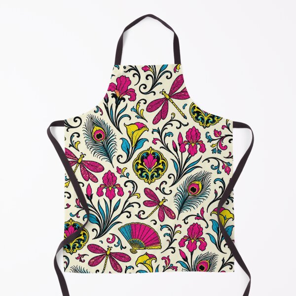 Item preview, Maximalist Dragonfly Floral Pattern, Art Nouveau Botanical Print designed and sold by TM DESIGNS AND MORE.