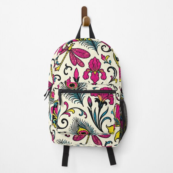 Item preview, Maximalist Dragonfly Floral Pattern, Art Nouveau Botanical Print designed and sold by TM DESIGNS AND MORE.