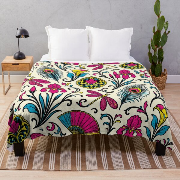 Item preview, Maximalist Dragonfly Floral Pattern, Art Nouveau Botanical Print designed and sold by TM DESIGNS AND MORE.