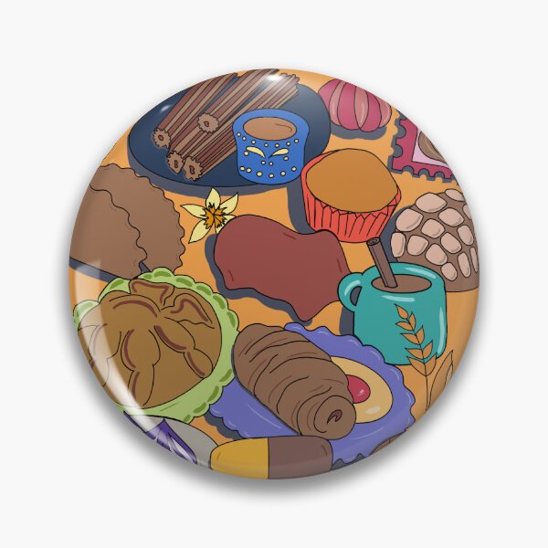 Item preview, Mexican pan dulce pastries digital artwork designed and sold by kuallidesigns.
