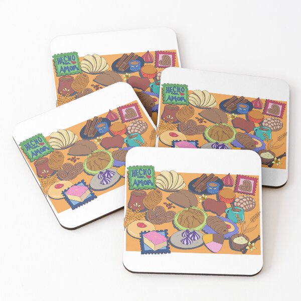 Item preview, Mexican pan dulce pastries digital artwork designed and sold by kuallidesigns.