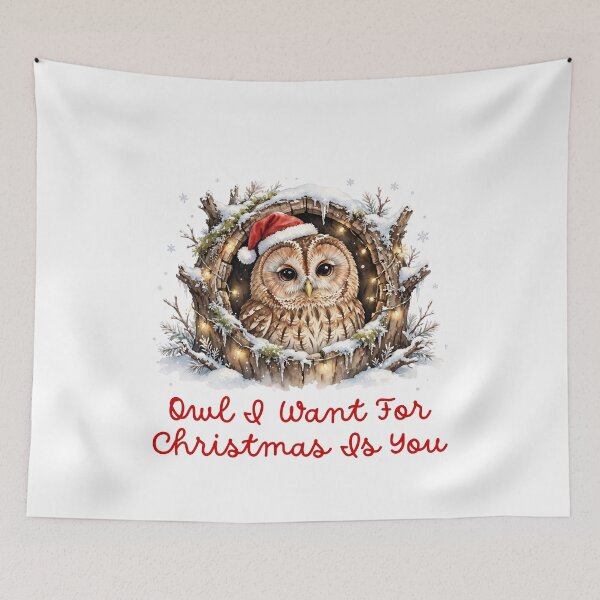 Item preview, Owl I Want For Christmas Is You - Cute Christmas Owl Birder Gift designed and sold by Neurospicy Trolls.