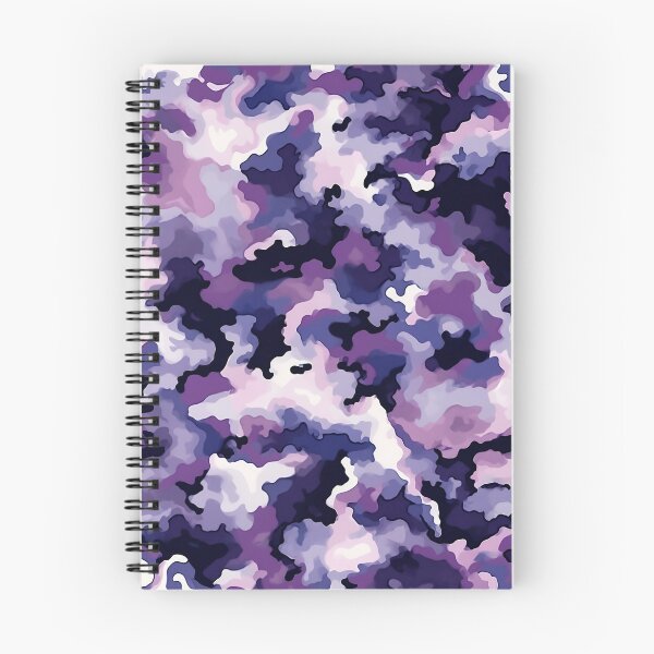 Item preview, Lilac Camo Pattern Soft Purple Cream and Aubergine Camouflage designed and sold by Nine Lives Studio.