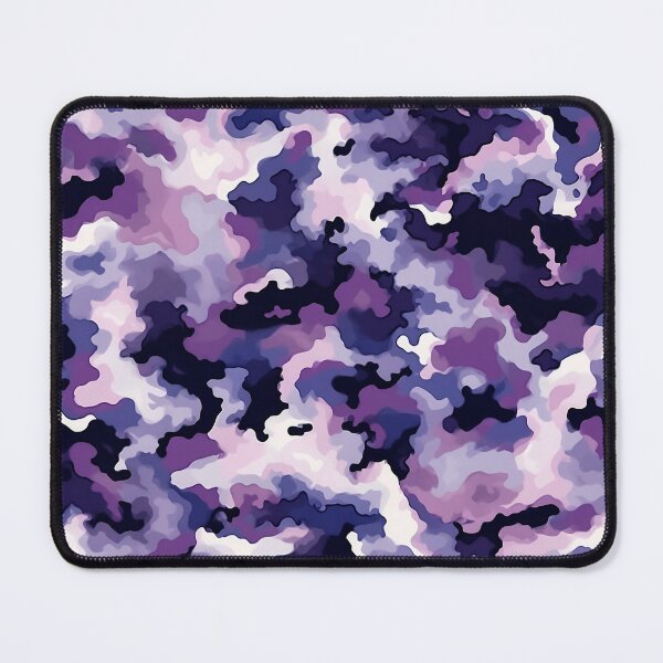 Item preview, Lilac Camo Pattern Soft Purple Cream and Aubergine Camouflage designed and sold by Yoruhara.