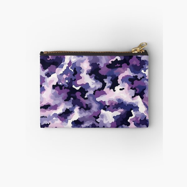 Item preview, Lilac Camo Pattern Soft Purple Cream and Aubergine Camouflage designed and sold by Nine Lives Studio.