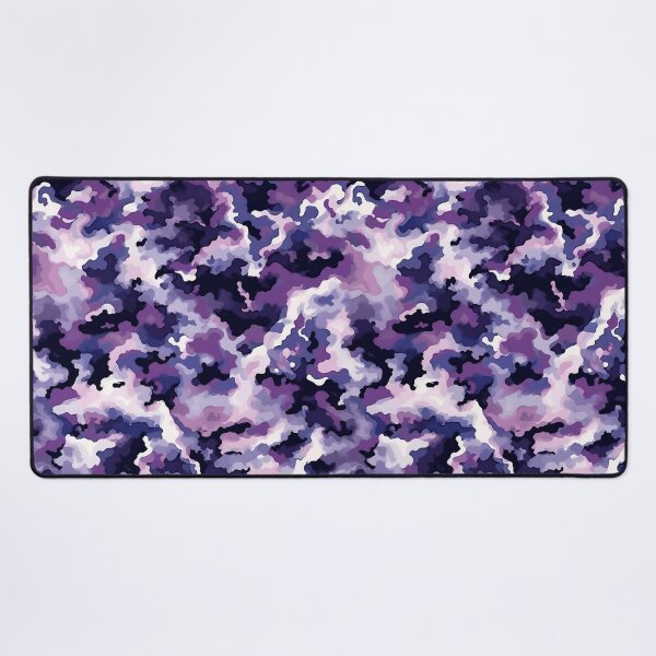 Item preview, Lilac Camo Pattern Soft Purple Cream and Aubergine Camouflage designed and sold by Nine Lives Studio.