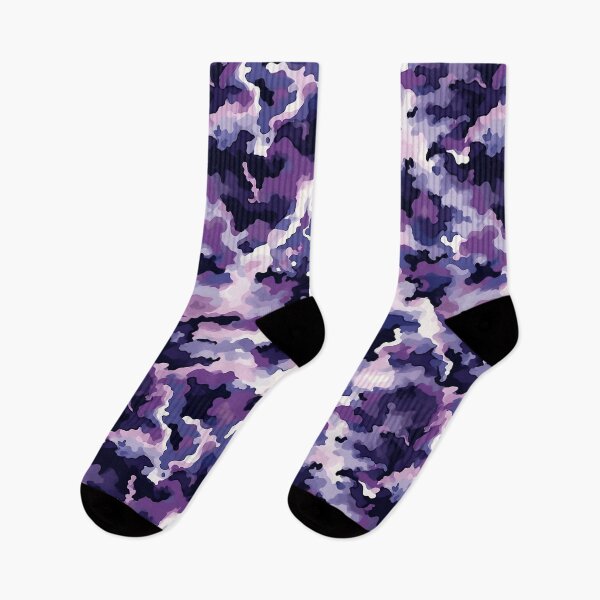 Item preview, Lilac Camo Pattern Soft Purple Cream and Aubergine Camouflage designed and sold by Nine Lives Studio.
