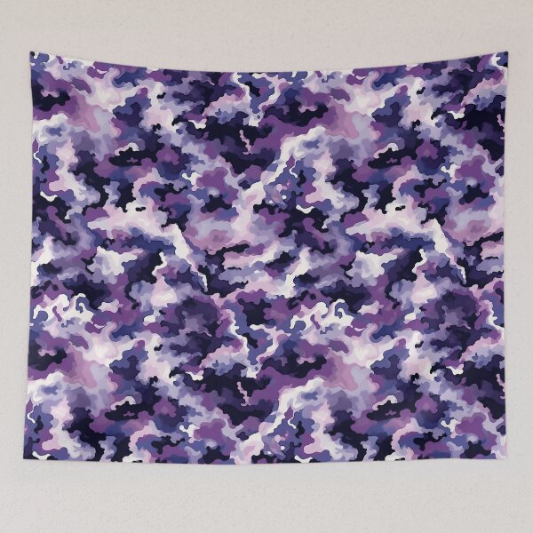Item preview, Lilac Camo Pattern Soft Purple Cream and Aubergine Camouflage designed and sold by Yoruhara.