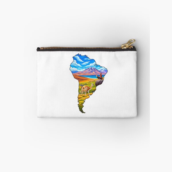 Item preview, Chile Map Landscape Illustration | Patagonia Mountains, Guanaco & Andean Wildlife | Travel Art Print designed and sold by GarnerSupplyCo.