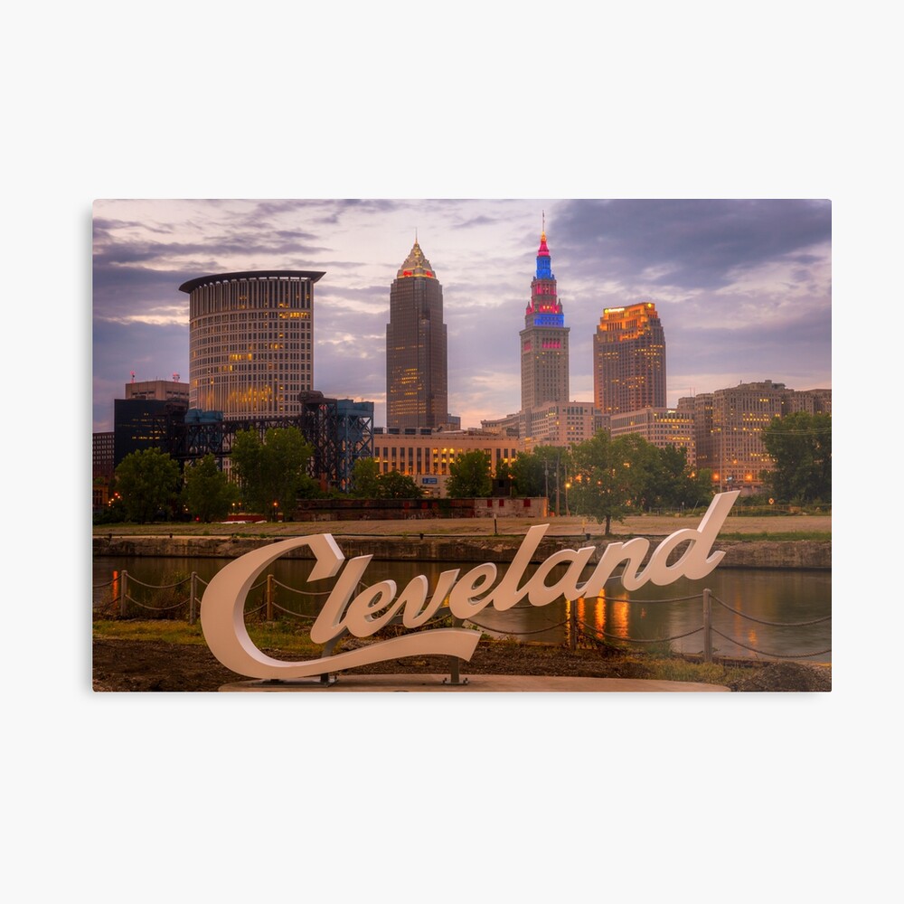 Cleveland Script and Skyline iPhone background