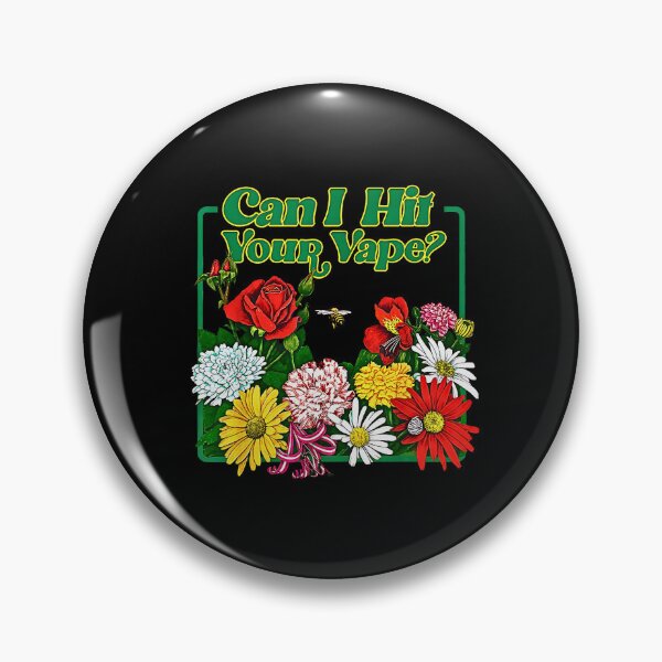 Item preview, Can I Hit Your Vape Funny Floral Retro Vaping Joke designed and sold by NinigFox.