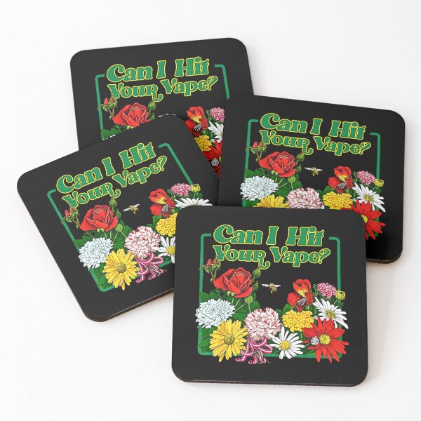 Item preview, Can I Hit Your Vape Funny Floral Retro Vaping Joke designed and sold by NinigFox.