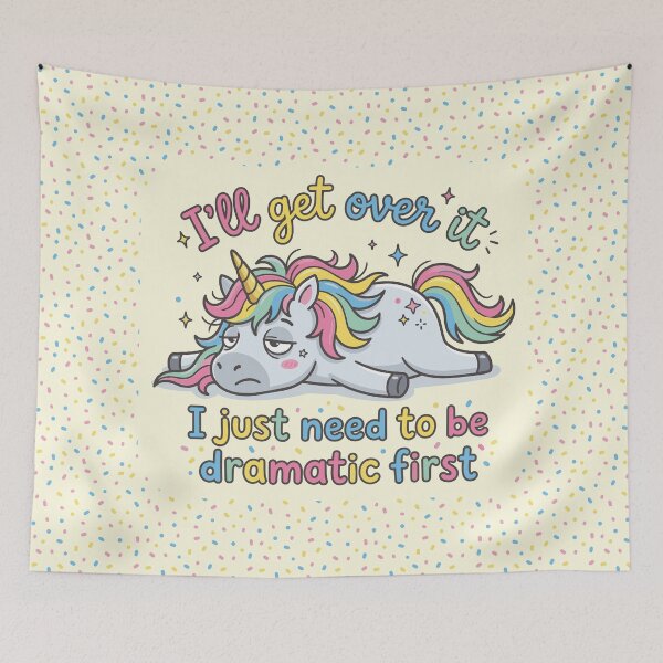 Item preview, Dramatic Unicorn Tired Mood designed and sold by chriswo-design.