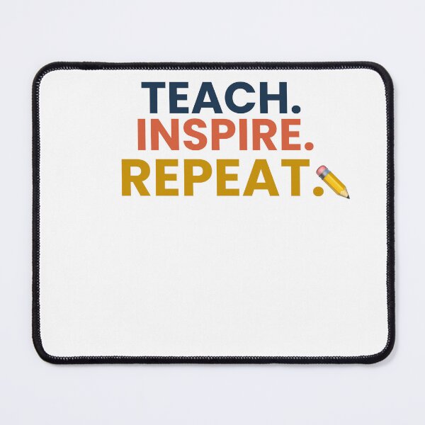 Item preview, Teach Inspire Repeat | Back to School Teacher Shirt designed and sold by MiniMuArt.