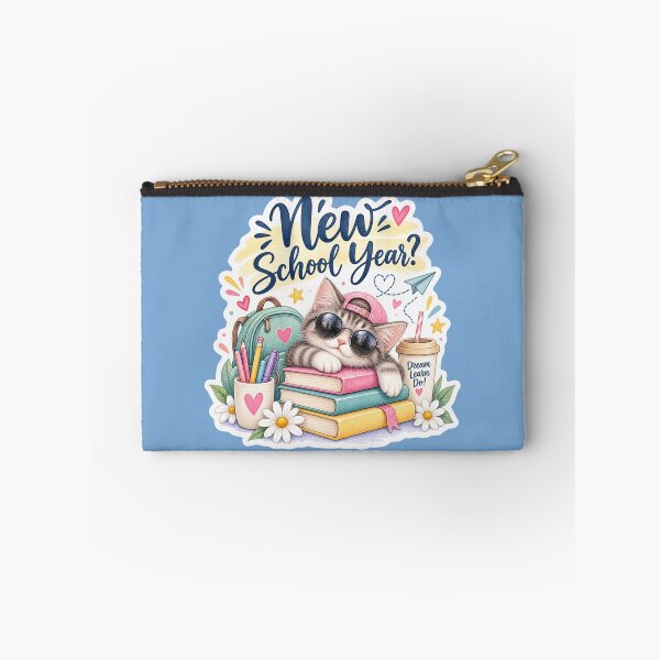 Item preview, New School Year Cute Cat Back to School Watercolor designed and sold by GusiaTreasures.