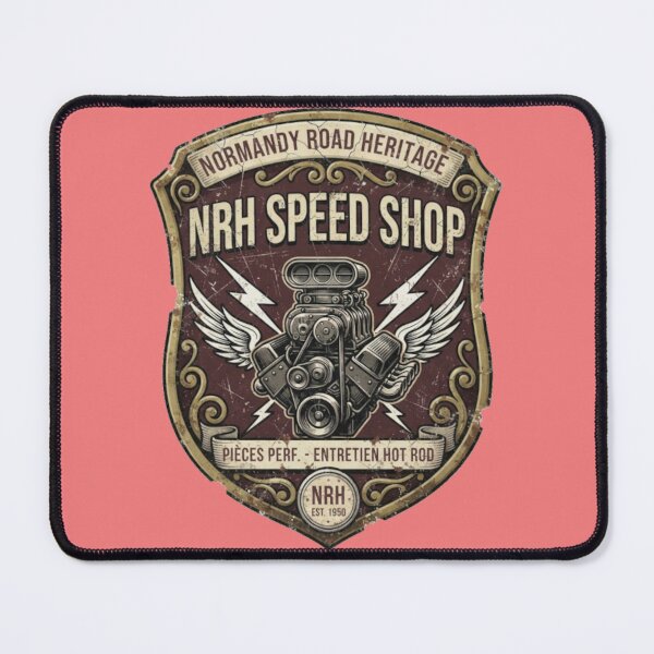 Item preview, Vintage Hot Rod Speed Shop Garage Badge designed and sold by Normandy Road Heritage™ - Vintage Garage Art.