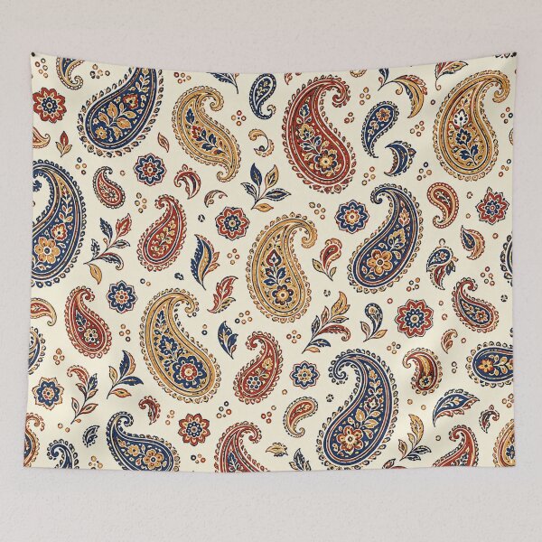 Item preview, Vintage Paisley Floral Pattern, Boho Bandana Folk Art Print Design designed and sold by TM DESIGNS AND MORE.