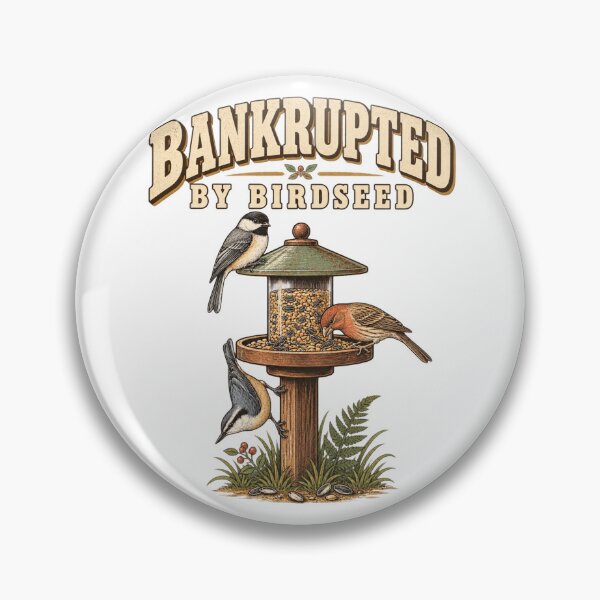 Item preview, Bankrupted By Birdseed Funny Bird Feeder Sparrow T-Shirt, Backyard Bird Lover Gift, Birdwatching Humor Graphic Tee designed and sold by OUICHA.