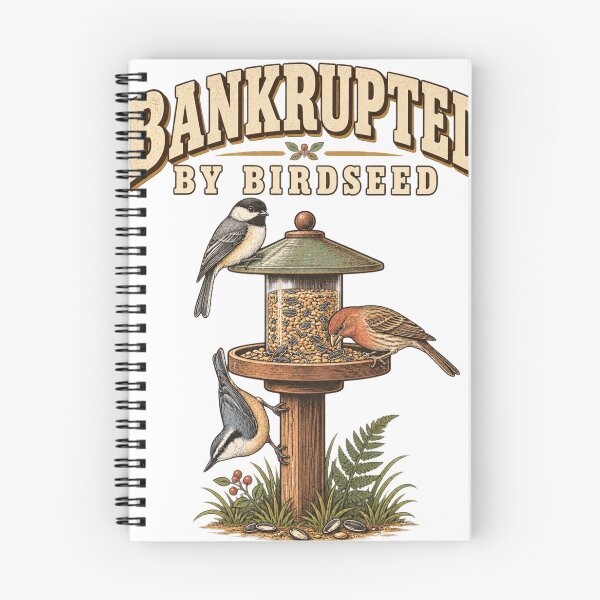 Item preview, Bankrupted By Birdseed Funny Bird Feeder Sparrow T-Shirt, Backyard Bird Lover Gift, Birdwatching Humor Graphic Tee designed and sold by OUICHA.