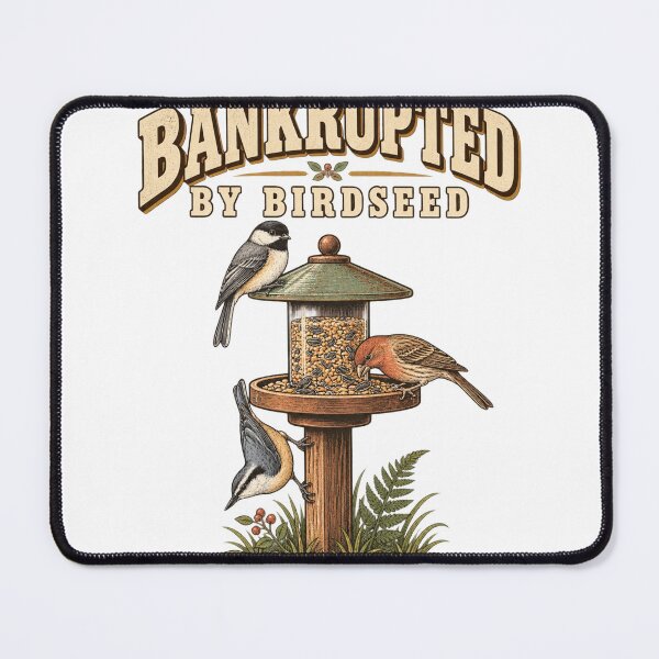 Item preview, Bankrupted By Birdseed Funny Bird Feeder Sparrow T-Shirt, Backyard Bird Lover Gift, Birdwatching Humor Graphic Tee designed and sold by OUICHA.