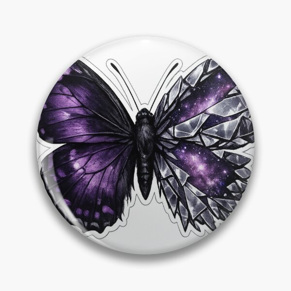 Item preview, Mystic Purple Amethyst Geometric Butterfly Art designed and sold by Ink-verse-.