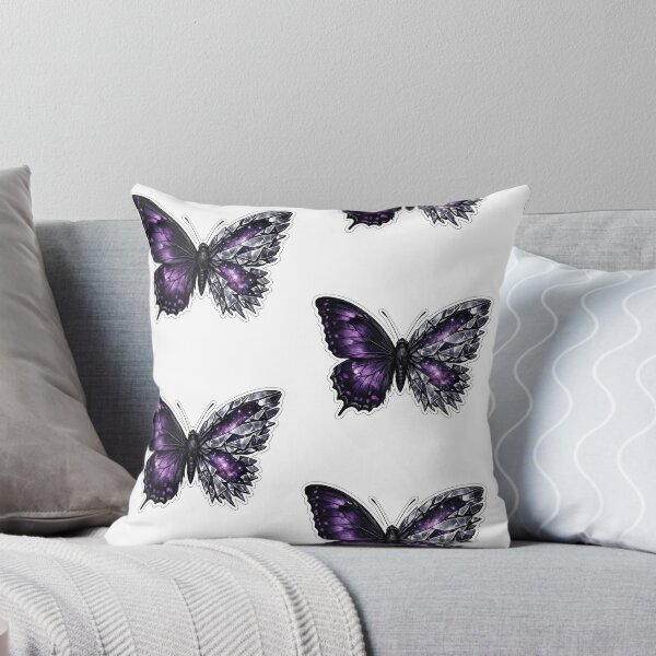 Item preview, Mystic Purple Amethyst Geometric Butterfly Art designed and sold by Ink-verse-.