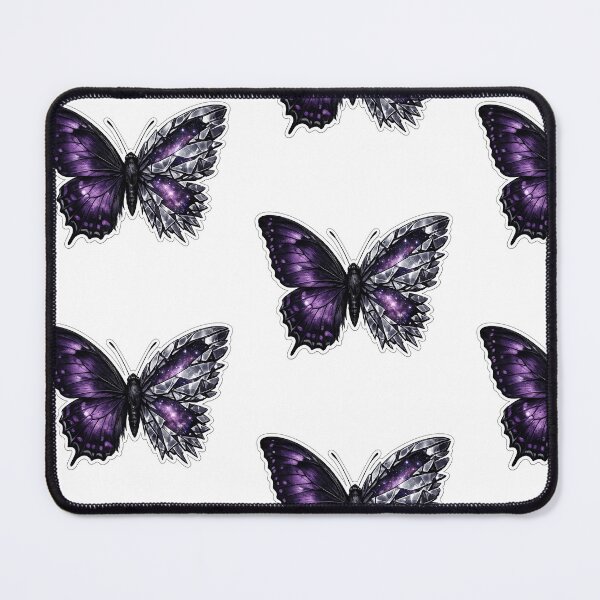 Item preview, Mystic Purple Amethyst Geometric Butterfly Art designed and sold by Ink-verse-.