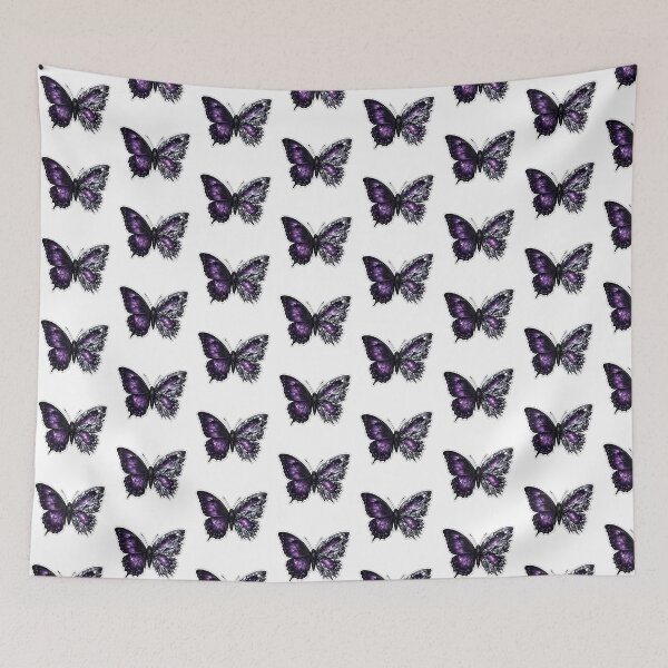 Item preview, Mystic Purple Amethyst Geometric Butterfly Art designed and sold by Ink-verse-.