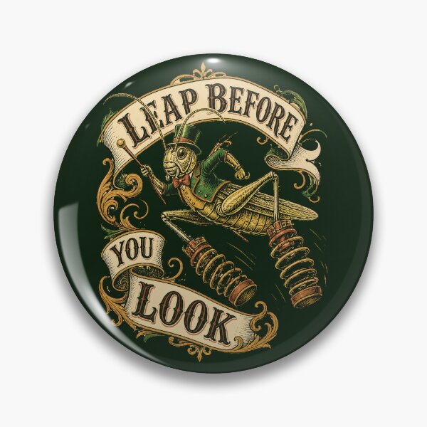 Item preview, Leap Before You Look Vintage Steampunk Grasshopper designed and sold by SVox.