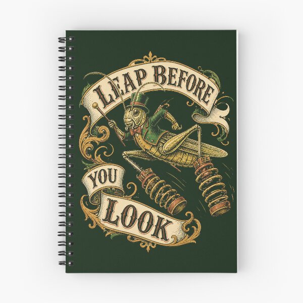 Item preview, Leap Before You Look Vintage Steampunk Grasshopper designed and sold by SVox.
