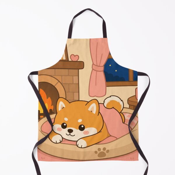 Item preview, Cozy Shiba By The Fireplace designed and sold by Velocity Vignettes.