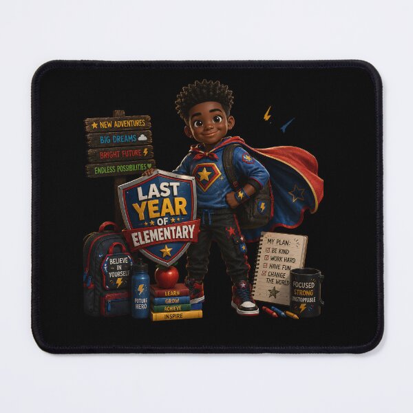 Item preview, First Day of My Last Year in Elementary,Future Hero Last Year Of Elementary School Boy Superhero Shield designed and sold by Crystal-Tree.