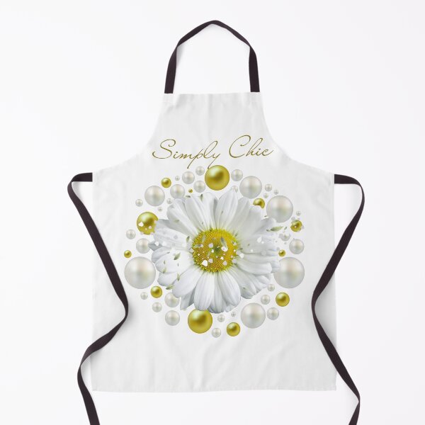 Item preview, Simply Chic White Daisy with Pearls and Gold Elegant Design designed and sold by MinimalAurashop.
