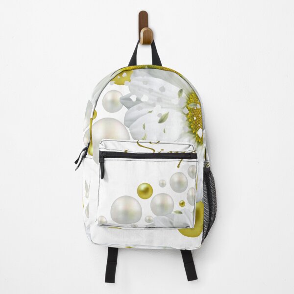 Item preview, Simply Chic White Daisy with Pearls and Gold Elegant Design designed and sold by MinimalAurashop.