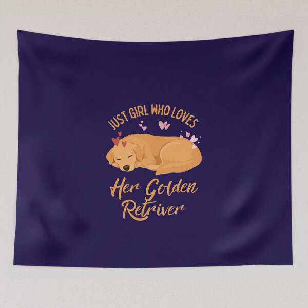 Item preview, Just a Girl Who Loves Her Golden Retriever Cute Sleeping Dog Design designed and sold by Fateh-Kro ⭐⭐⭐⭐⭐.