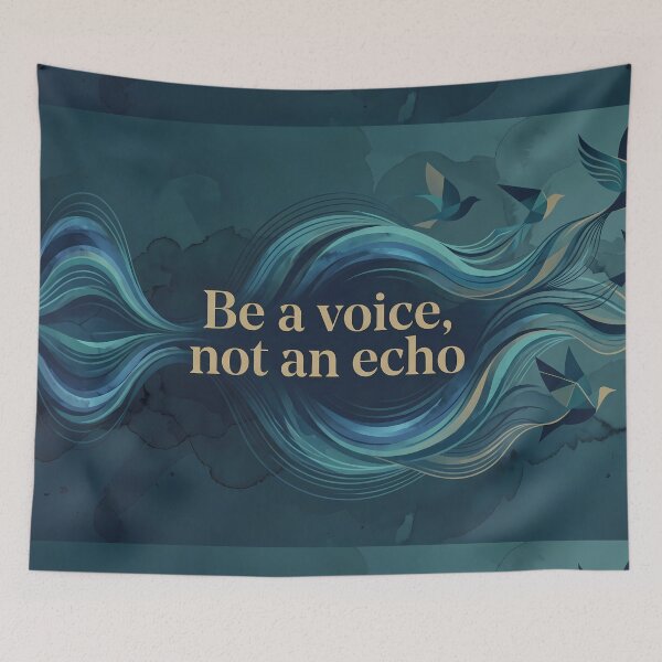 Item preview, Be A Voice Not An Echo Blue designed and sold by ART ATTACK ZONE.