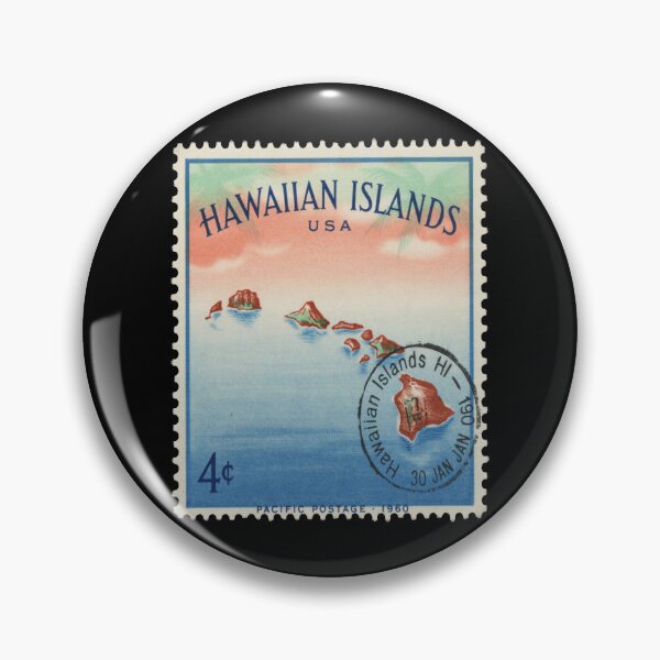 Item preview, Hawaii Islands Chain Pacific Volcanic Crest Stamp Sticker designed and sold by stickercuffs.