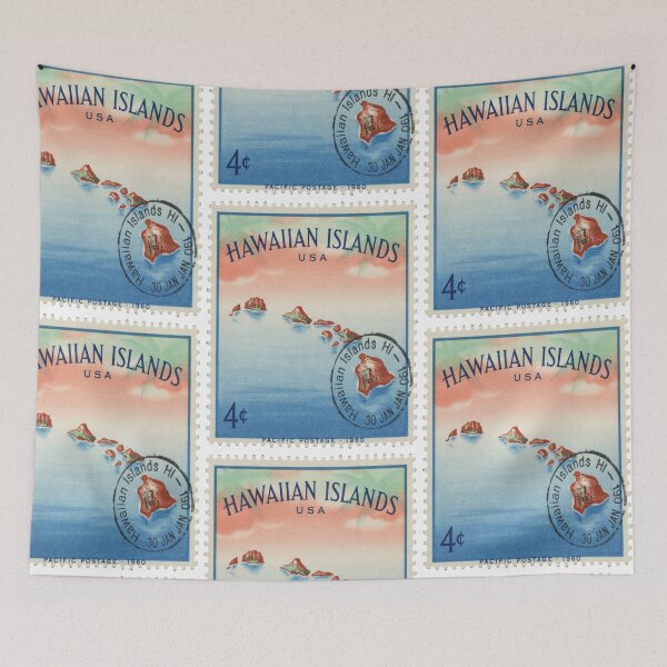 Item preview, Hawaii Islands Chain Pacific Volcanic Crest Stamp Sticker designed and sold by stickercuffs.