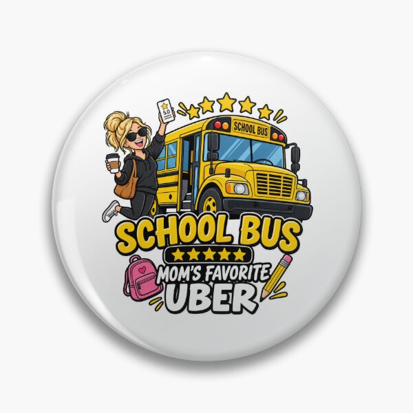 Item preview, School Bus Mom’s Favorite Uber – Funny Back to School Mom designed and sold by Forged in the Warp.