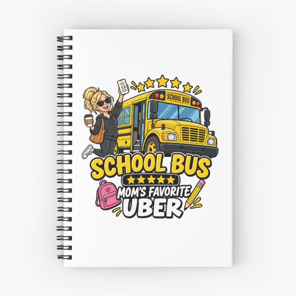 Item preview, School Bus Mom’s Favorite Uber – Funny Back to School Mom designed and sold by Forged in the Warp.