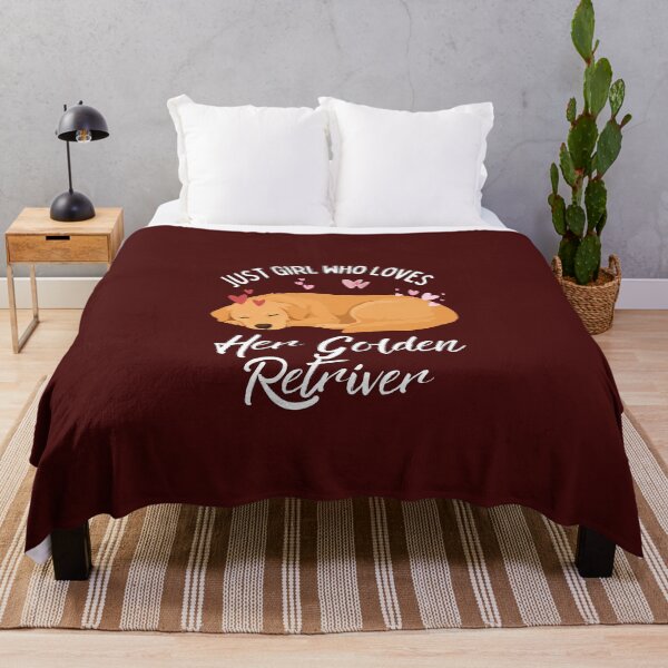 Item preview, Just a Girl Who Loves Her Golden Retriever Cute Sleeping Dog Design designed and sold by Fateh-Kro ⭐⭐⭐⭐⭐.