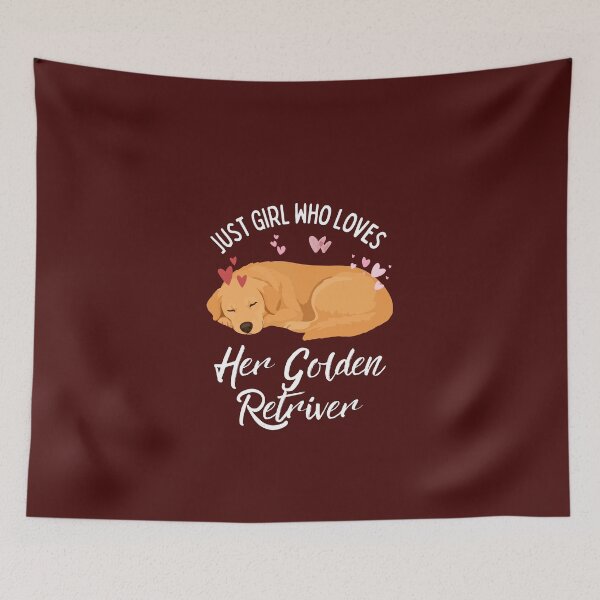 Item preview, Just a Girl Who Loves Her Golden Retriever Cute Sleeping Dog Design designed and sold by Fateh-Kro ⭐⭐⭐⭐⭐.