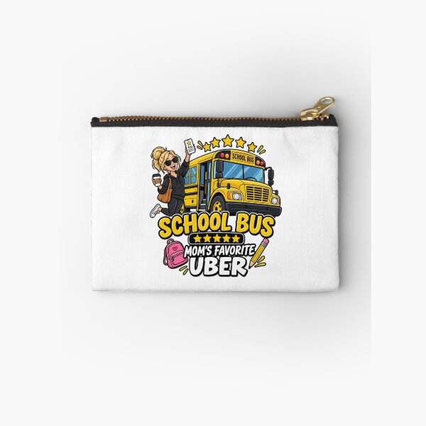 Item preview, School Bus Mom’s Favorite Uber – Funny Back to School Mom designed and sold by Forged in the Warp.