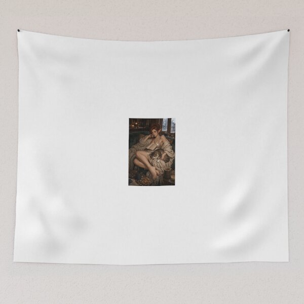 Item preview, Fortana Valentina siesta with tabby cat designed and sold by CathryneDelamort.