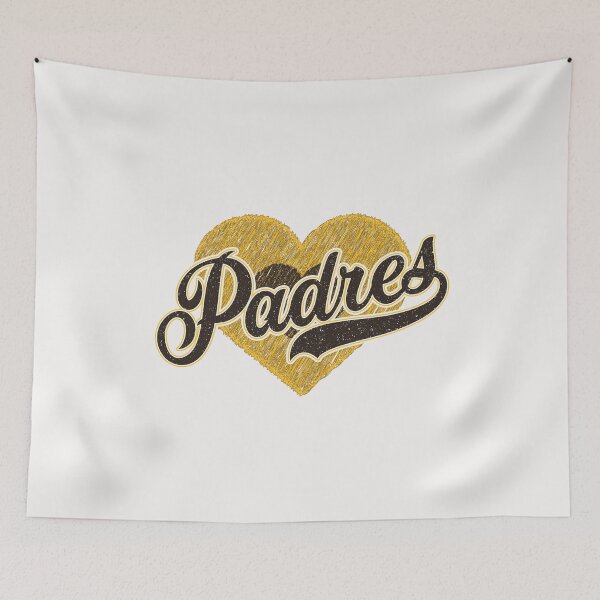 Item preview, Vintage Padres Retro Heart Distressed Sports Fans Team Spirit designed and sold by RockTheFeal.