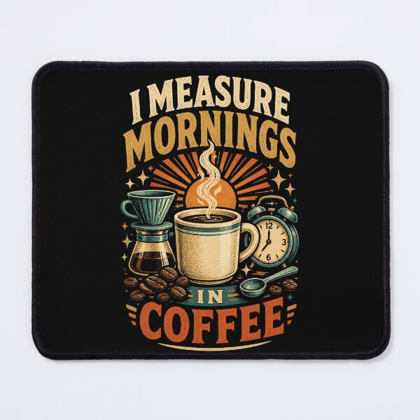 Item preview, I Measure Mornings In Coffee Vintage Coffee designed and sold by Gustavo Navarro.