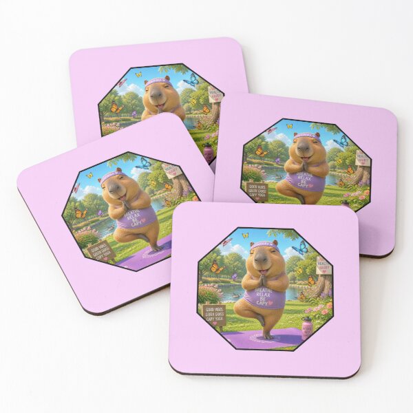 Item preview, Capybara Yoga - Breathe Relax Be Capy designed and sold by GeoandHome.