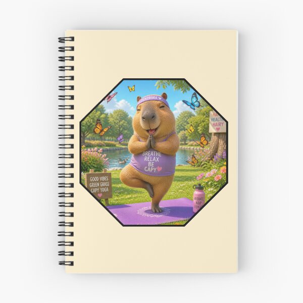 Item preview, Capybara Yoga - Breathe Relax Be Capy designed and sold by GeoandHome.